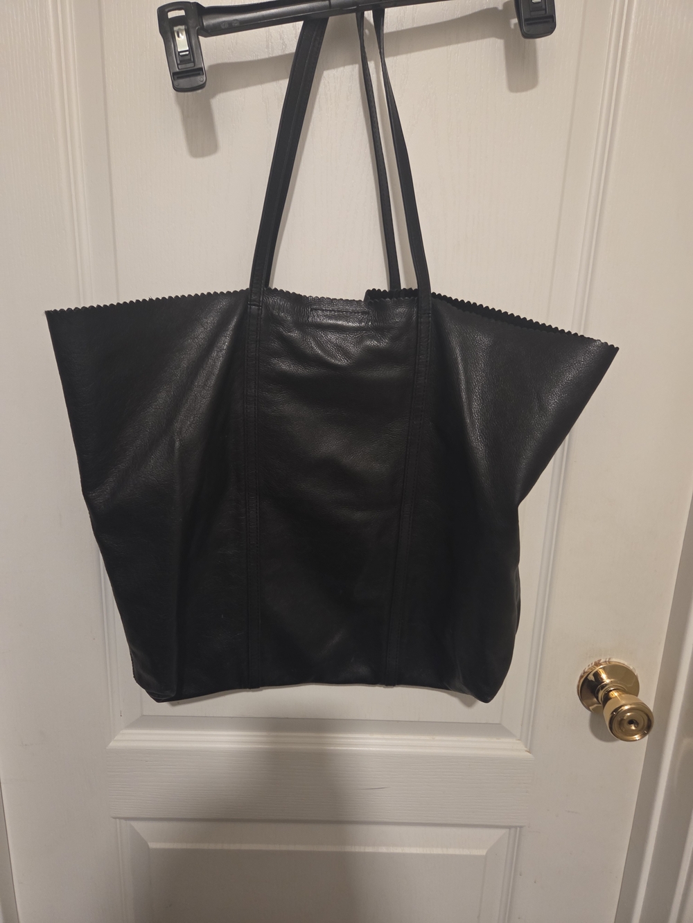 Banana Republic Black Leather Tote